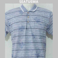 SEATUEMA 2023 ฤดูร้อนใหม่ผ้าไหมน้ำแข็งผ้าฝ้ายเสื้อยืดชายวัยกลางคนเสื้อโปโลสบาย ๆ ปกเสื้อกระเป๋าจริง