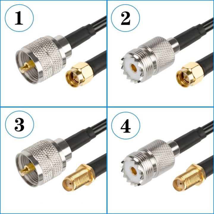 rg58-cable-uhf-so239-pl259-female-jack-to-sma-male-plug-connector-rf-coaxial-straight-uhf-to-sma-to-uhf-plug-cable-0-3m-50m-electrical-connectors
