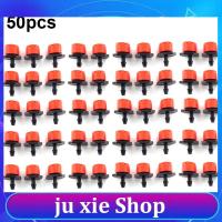 JuXie store 50pcs 4/7 PE Hose Water Sprinkler Micro Flow Dripper 8 Holes Drip Head Scattering Spray Irrigation Self Watering Kit