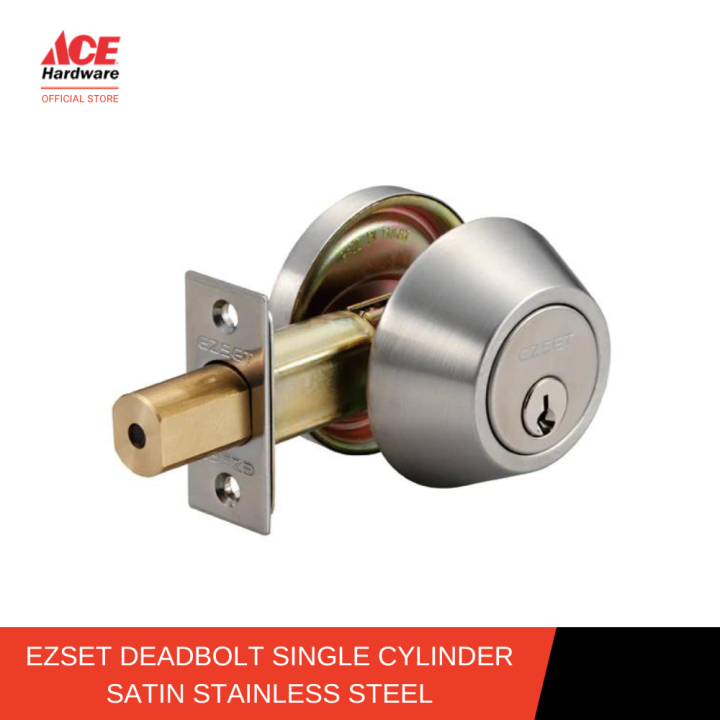 EZSET Satin Stainless Steel Single Cylinder Deadbolt Lock Lazada PH
