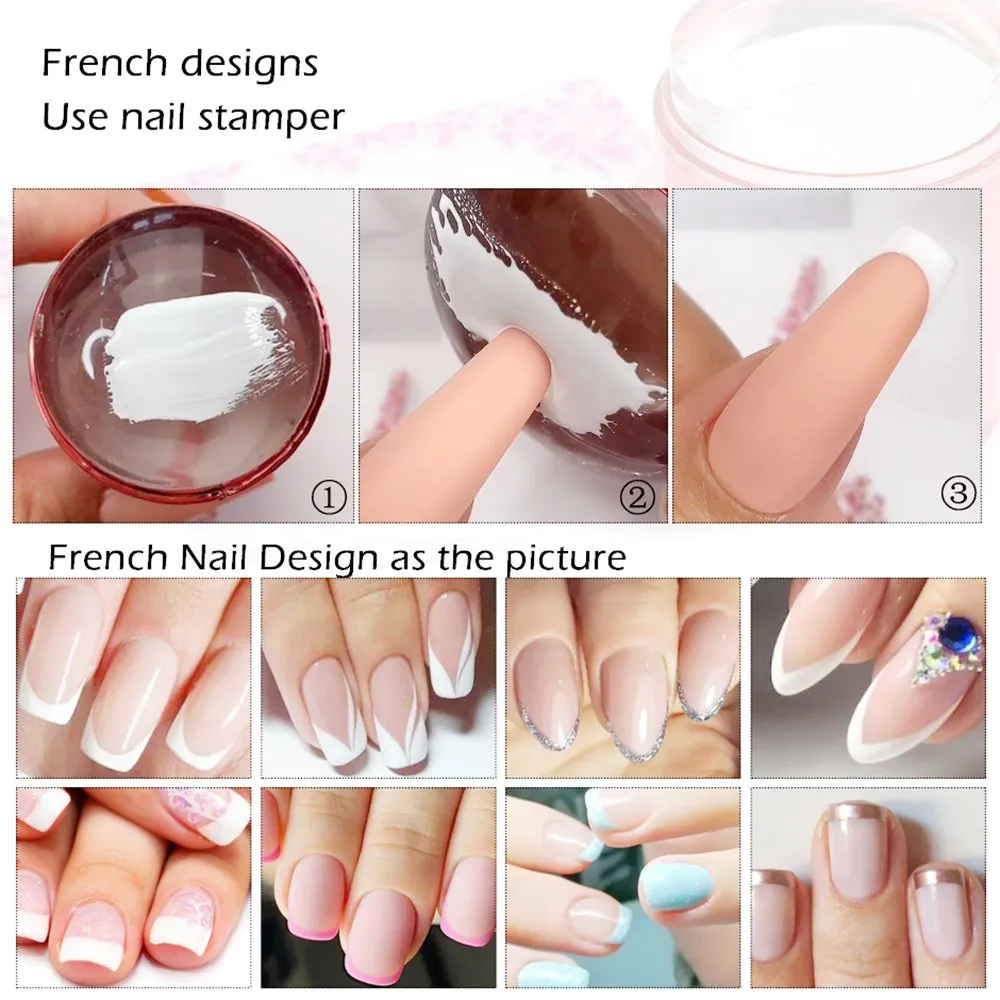 Silicone Glitter Jelly Stamper Scraper Set For Nail Art Stamping Plate Clear Pink Small Soft Jelly Stamper French Nails Stamp Gel Polish Template Print Manicure Stamping Tools Stamper With Cap Beauty | Silicone Glitter Jelly Stamper Scraper Set For Nail Art Stamping Plate Clear Pink Small Soft Jelly Stamper French Nails Stamp Gel Polish Template Print Manicure Stamping Tools Stamper With Cap Beauty |
