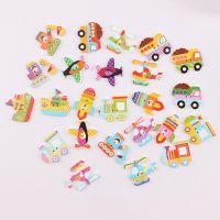 Wholesale  25pcs Mixed Style Transport  Wooden Buttons For Handmade Craft Fit Sewing And Scrapbooking Accessories 2 Holes Haberdashery