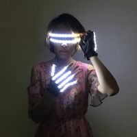 ✳♦ Cool Luminous LED Glasses and Gloves Glowing Costume Neon Light Flashing Glasses For Nightclub DJ Dance Party Decor