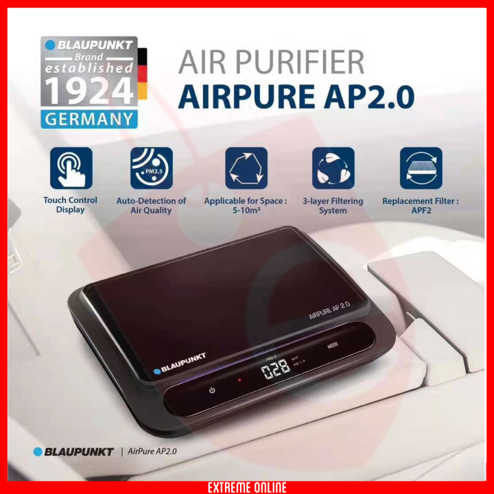 BLAUPUNKT Air Purifier AirPure AP2.0 Car Vehicle 3Layer Filtering
