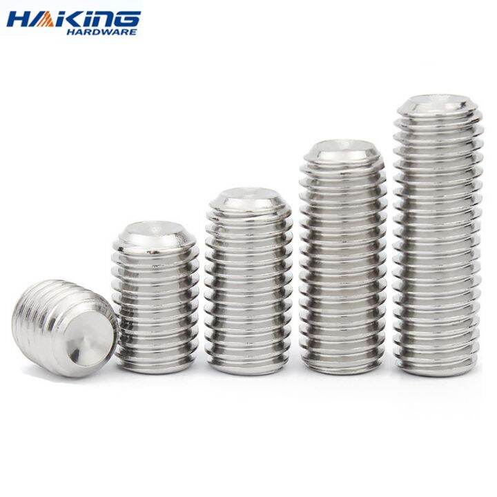 10 pcs/lot Hex Socket Set Screw Cup Point Stainless Steel M2 M3 M4 M5 ...