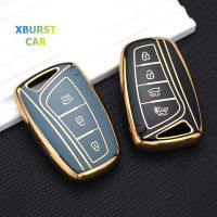 TPU Remote Key Case Cover Holder Fob สำหรับ Hyundai Grandeur HG ซีดาน Santa Fe 3DM Grand SantaFe 2018 IX45 EQUUS Azera Genesis G80