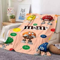 MM Bean Rainbow Sugar Chocolate Bean Blanket Sofa Office Lunch Cover Blanket Bed Air Conditioning Blanket Soft, Comfortable, and Warm  E