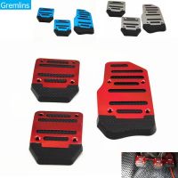 ✱✓ 3Pcs Aluminum Car Manual Series Automatic Brake Accelerator Non-slip Foot Rest Pedal Pad Cover Car Accessories