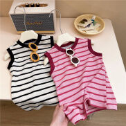 Kids Dresses Cotton Striped Baby Tank Skirts Korean Fashion Girls Clothing