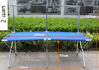 โต๊ะขายของขนาด2เมตรแบบมีราวแขวนของโชว์
