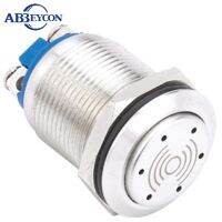 ✥☌☎ 5pcs/Lot 19195 19mm screw metal push switch terminal with 12V/24V Flash ring led metal buzzer