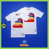 Beesy เสื้อคอกลม ชาย หญิง รุ่น Festival สีขาว