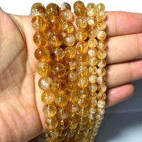 Wholesale AAAA 100 Natural Stone Citrines Yellow Crystal Round Spacer Beads For Jewelry Making DIY Bracelet Neckalce 6810MM