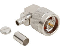 หัวต่อ connector CON-NM-90D-200 : N-Type male 90 degree crimp for LMR200 / LLC200 / RG58