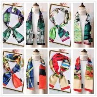 Van Gogh Oil Painting Classic Elegant Ladies Satin Twilly Ribbon Scarves Tied Multifunction er Scarf, 120x9cm