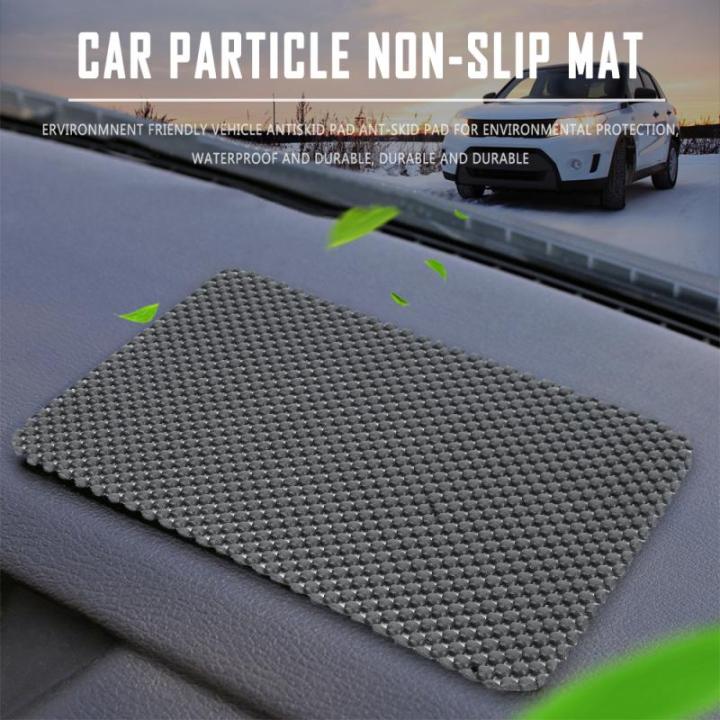 แผ่นกันลื่นยาง-แผ่นกันลื่นรถ-แผ่นวางของในรถ-แผ่นวางโทรศัพ-car-non-slip-mat-แผ่นวางมือถือ-ขนาด19x17cm-มีสีดำ-สีเทา-สีน้ำตาล