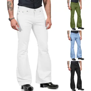 Autumn Mens Big Flare Flare Jeans Men With Stretch Mid Waist And
