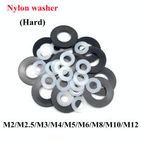 1000 pcs ไนลอนปะเก็น M2 M3 M4 M5 M6 M8 M10 M12 รอบ Hard Screw Washer Screw Fastener เครื่องซักผ้า Thicken ไนลอนฉนวนแบนเครื่องซักผ้า-Zkeir