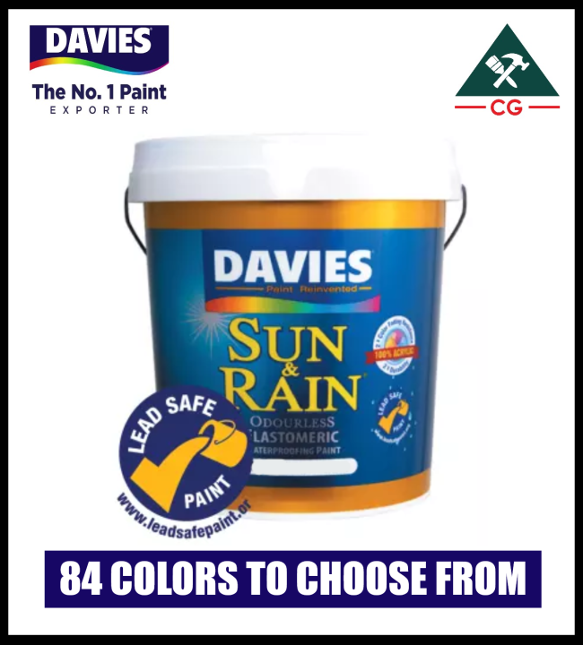 Davies 16 LITERS Sun and Rain Elastomeric Waterproofing Indoor/Outdoor