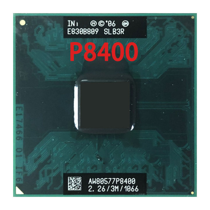 p8400หลักของแล็ปท็อป2-26ghz-3m-1066mhz-ซ็อกเก็ต479เครื่องประมวลผลซีพียูทำงานบน-pm45-gm45เครื่องประมวลผลซีพียู