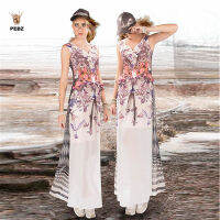 PEDZ Shala Flower Maxi Dress ชุดเดรสยาวพิมพ์ลายดอกสาละ