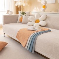 Nordic Chenille Sofa Cover High Quality Non-slip Sofa Towel Universal Solid Color Couch Slipcovers Sofa Mat for Living Room 1PC