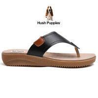 Hush Puppies_รองเท้าผู้หญิง รุ่น Yammi HP KWSBB9013A -สีดำ หนังแท้ รองเท้าแตะพื้นนิ่มกันลื่นใส่สบาย Womens Shoes Flip Flops