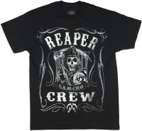 บุตรชายของอนาธิปไตย เยาวชน Sons Of Anarchy Reaper Crew Scroll Samcro Adult T-Shirt sale รถถัง เสื้อยืดผู้ชาย เสื้อยืดผู้หญิง