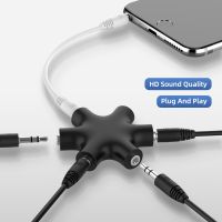 3.5mm Audio Aux Cable Splitter 1 Male to 5 Female Headphone Port 3.5 Jack Share Adapter for Tablet MP3 MP4 Smart Mobile Phone Cables