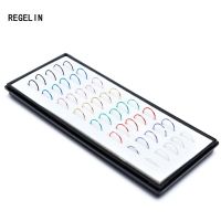 REGELIN Body Ring Fake Piercing Jewelry  Women  Nose Hoop Stainless Steel Nose Rings clip Body Jewelry 40pcs/box Approx 8x0.5mm Body jewellery