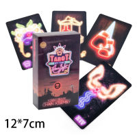 12X7cm ไพ่ทาโรต์ด้วยเกมการ์ด Neonlight