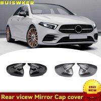 ผ้าคลุมกระจกมองหลังมีแตรสำหรับรถ Mercedes Benz W177 Class CLA C118 2018-2020ของตกแต่งฝาครอบกระจกสำหรับขับด้านซ้ายมือ