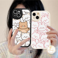 เคสสำหรับ Redmi 12C F4 A1 K40S 9 9A 10A 10 9C 10C 9T Redmi Note 11 10S 11S 10 10Pro 8 9 9Pro 9S 11Pro + 8Pro POCO X3 NFC Pro M3 Mi 12 11 Lite เคส TPU นิ่มลายการ์ตูนกระต่ายหมีน่ารักเป็นคู่11T