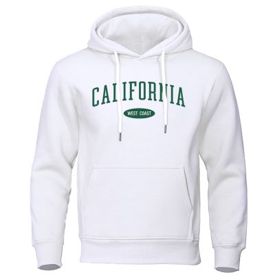 California West Coast Street Letter Printing Hoody Mens Oversized Fashion Hoodie Casual Loose Clothes Warm Crewneck Streetwear