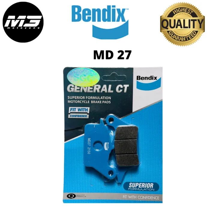 BENDIX BRAKE PADS MD27 FOR BEAT & BAET Fi & CLICK125 & SCOOPY Lazada PH