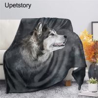 Upetstory Alaskan Malamute Print Plush Blanket Adults Bedding Sherpa Fleece Microfiber Throw Blanket Bedspread Sofa Cover