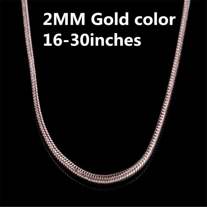 cw-16-to-30inch-beautiful-fashion-gold-color-round-2mm-snake-chain-pretty-for-men-women-necklace-jewelry-can-for-pendant-jshln043