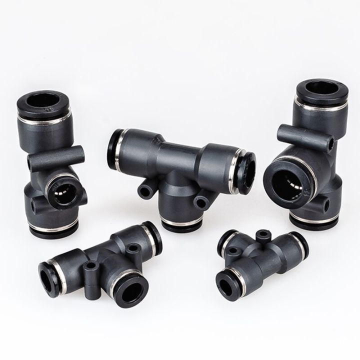 qdlj-black-1pc-peg-series-pneumatic-fitting-t-type-one-touch-push-in-quick-fittings