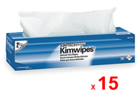 KIMTECH SCIENCE KIMWIPES กระดาษเช็ดทำความสะอาดเลนส์ คิมเทค ไซเอนส์ คิมไวป์ส รหัสสินค้า 34721 หนา 2 ชั้น สินค้าคิมเบอร์ลี่ย์-คล๊าค 15 กล่อง กล่องละ 90 แผ่น