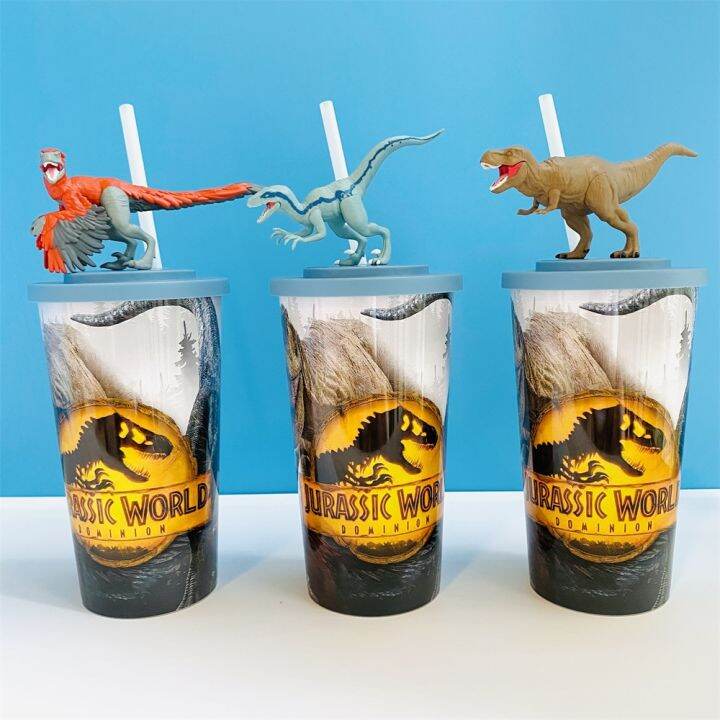 Jurassic World Dominion Dinosaur Pyroraptor Blue Rex Topper Cup Popcorn