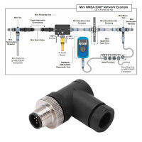 สำหรับ NMEA 2000ฟิลด์ตัวเชื่อมต่อแบบติดตั้งได้ช่องเสียบแบบติดตั้งได้ M12 IP67กันน้ำเกลียวสำหรับเครือข่ายต่ำ