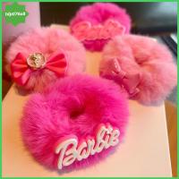 TDPTI76V8 ตุ๊กตาผ้าพลัฌ ตุ๊กตาบาร์บี้ scrunchie สีทึบทึบ แฟชั่นสำหรับผู้หญิง เชือกรัดผม ของใหม่ หางม้าหางม้า ยางรัดผม สำหรับผู้หญิง