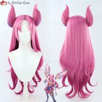 Game LOL Cosplay Star Guardian Kaisa Wig 90Cm Long Gradient Kaisa Wigs Ear Heat Resistant Synthetic Hair Anime Wigs + Wig Cap