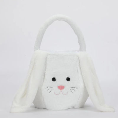 Bunny Bag Easter Party Decoration Egg Candy Baskets Bunny Basket Easter Bucket Round Bottom Long Ear Handbag