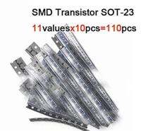 11valuesx10pcs = 110pcs TL431A MMBT5551 MMBT5401 C1815 A1015 MMBT3904 MMBT3906 S9013 S9014 S9015 Triode ทรานซิสเตอร์ชุดสารพัน