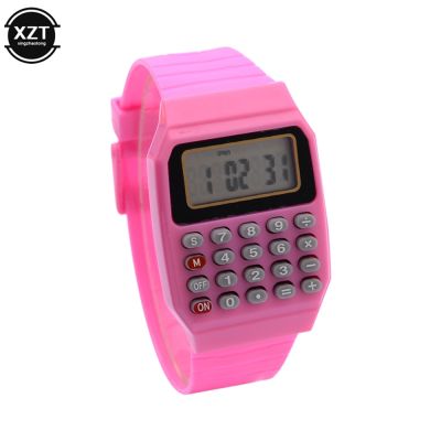 Children Electronic Calculator Silicone Hot Selling Computer Watch Micro Calculator Date Multi-Purpose Creative Keypad Watch Calculators