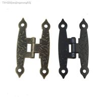 ﹊ 1PC Vintage Chinese Cabinet Door Luggage Hinge4 Holes DecorFurniture DecorationAntique Old H HingesBronze Tone65x34mm