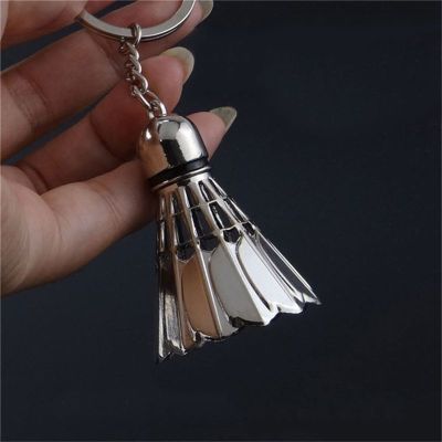 Creative metal badminton key chain three-dimensional badminton tournament souvenir key chain pendant sports sports cute pendant