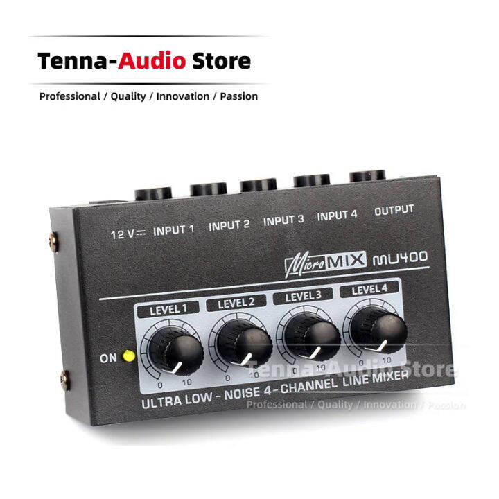 4 Channel Enter Audio Mixers Guitar bass AMP PA Amplify Sound desk