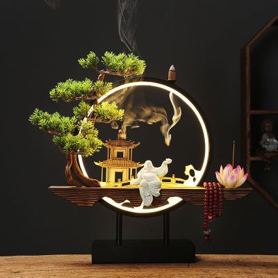 Spot parcel post New Chinese Style Lamp Ring Zen Ornament Living Room Entrance Creative Backflow Incense Sun Wukong Qi Tian Da Sheng Decoration Home Decoration